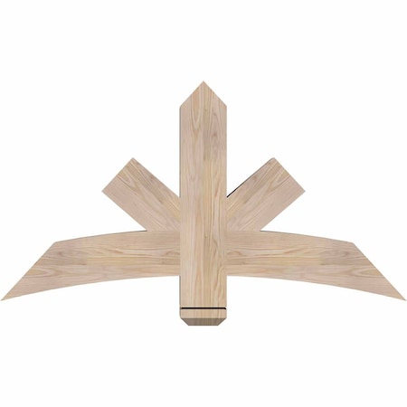 Ekena Millwork Alberta Smooth Timber Gable Bracket, Douglas Fir, 48"W x 26"H x 5 1/2"D x 5 1/2"F, 13/12 Pitch GBW048X26X0606ALB00SDF